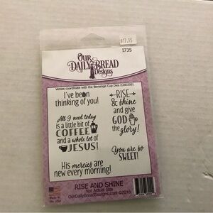 Coffee themed rubber stamps, stickers, and 6x6 papers